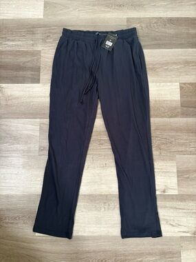 Men's Black Drawstring Lounge Pants